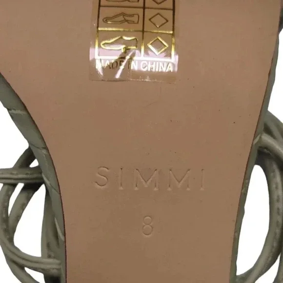 Simmi London Heels Strappy Lace up Heels Seagreen Light Green Size 8 - Picture 8 of 11